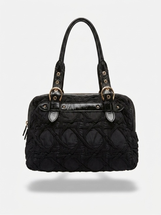 Stuart Weitzman Handbags - Stuart Weitzman Black Woven Tote Handbag - Women's Everyday Satchel
